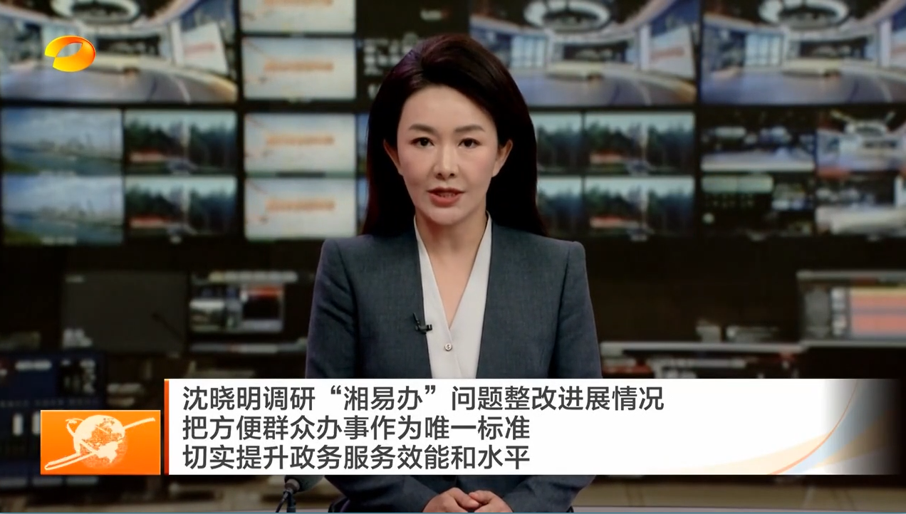 沈晓明调研“湘易办”问题整改进展情况