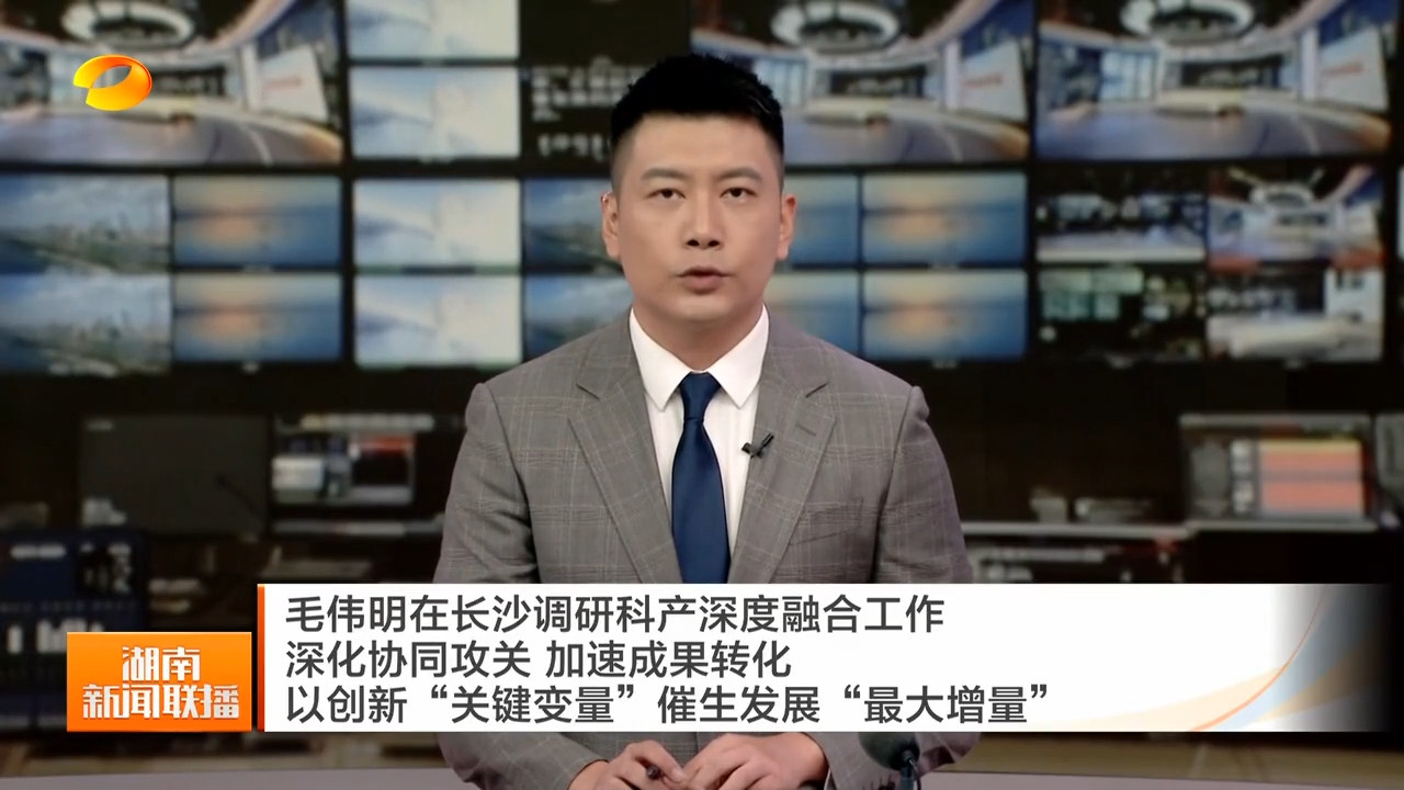 毛伟明在长沙调研科产深度融合工作